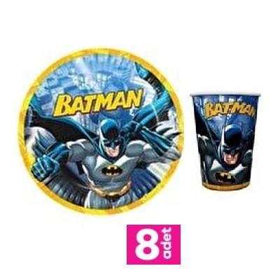 Batman Karton Tabak Bardak Seti