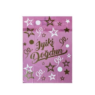 İyi Ki Doğdun Baskılı Masa Örtüsü Pembe