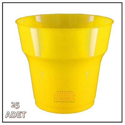 Kristal Plastik Bardak Sarı 25&#39;li