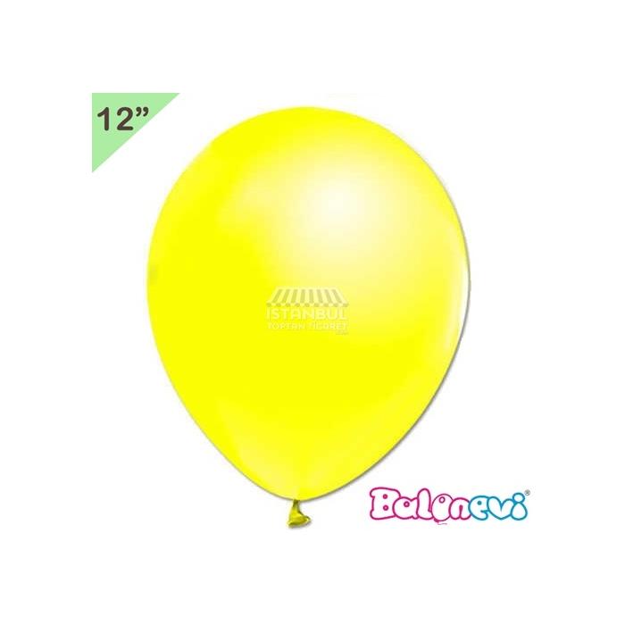 Pastel Balon Sarı Renk Balonevi