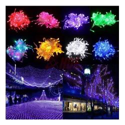 10m 100 Led Boncuk Lamba Beyaz Işık Şeffaf Kablo