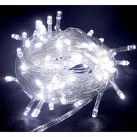 10m 100 Led Boncuk Lamba Beyaz Işık Şeffaf Kablo