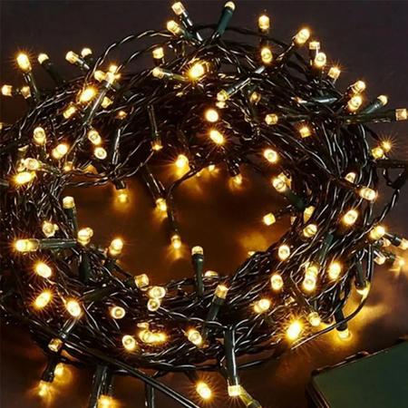 10m 100 Led Boncuk Lamba Gün Işığı Siyah Kablo