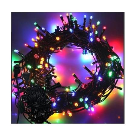 10m 100 Led Boncuk Lamba RGB Işık Siyah Kablo