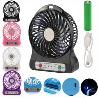 3 Kademeli Şarjlı Masa Üstü USB Mini Taşınabilir Vantilatör Fan