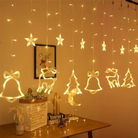 3m 6 Sıra Şekilli Perde Led Işık Gün Işığı 