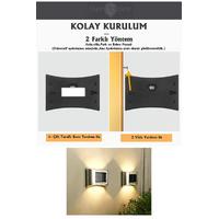 4lü Solar Güneş Enerjili Duvar Lambası