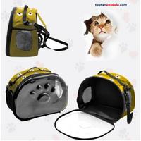 Pati Desenli Sarı Kedi Köpek Taşıma Çantası