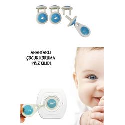 Anahtarlı Çocuk Koruma Priz Kilidi (6 Adet)
