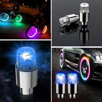 Araç ve Bisiklet İçin 2’li Mavi LED Hava Valfi Işık Kapakları–Gece Parlayan Lastik Lambası Sibop Kapağı