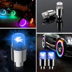 Araç ve Bisiklet İçin 2’li Mavi LED Hava Valfi Işık Kapakları–Gece Parlayan Lastik Lambası Sibop Kapağı