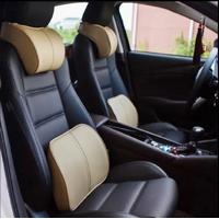 Deri Oto Koltuk Bel Minderi ve Yastık