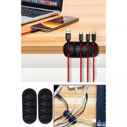 Kablo Tutucu 5 Kanallı 3lü Siyah