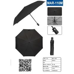 Mar-110 M Kısa Düz Siyah Çeri Şemsiye
