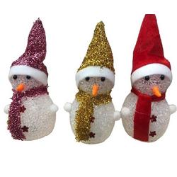 Kristal Pilli Mini Renk Değiştiren Kardan Adam