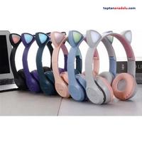 Led Işıklı Kablosuz Bluetooth Kedi Kulaklık