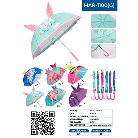 MAR-1100-G Toptan Uygun Fiyat Çocuk Şemsiye