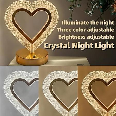 Masaüstü Kalpli Gece Lambası Abajur A6