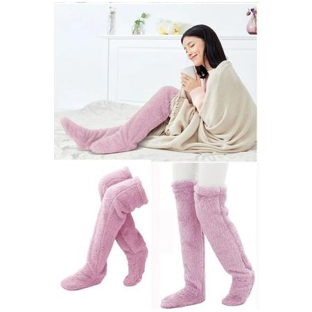 Polar Tüylü Uzun Çorap