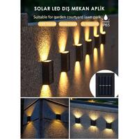 Solar Güneş Enerjili Aplik Işık Duvar Lambası